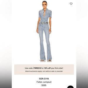 SER.O.YA Light Blue Denim Jumpsuit